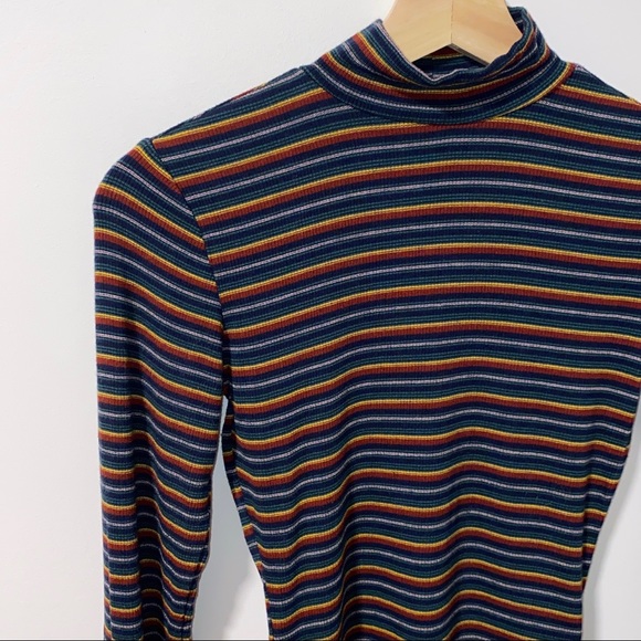 Striped Turtle Neck Top - Picture 2 of 3